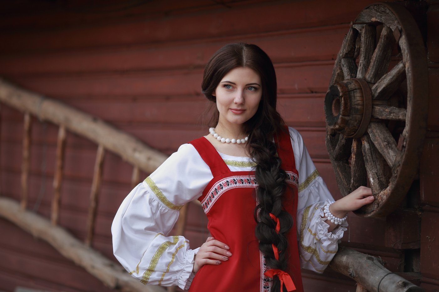 Girls in Slavic costumes in Tainan